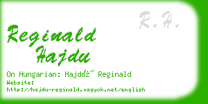 reginald hajdu business card